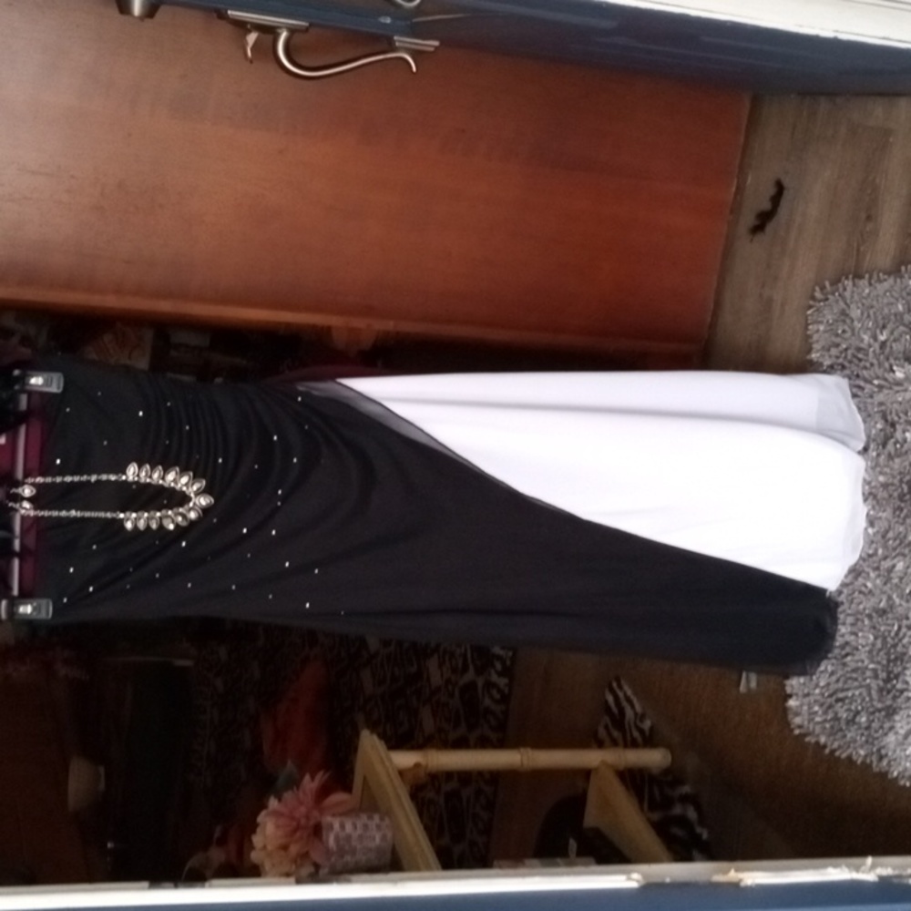 strapless "party posh" floor length dress